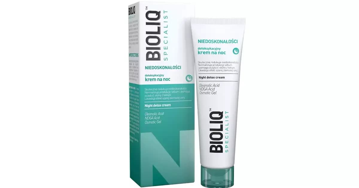 Bioliq specialist niedoskonałości detoksykacyjny krem na noc dla pięknej cery