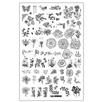 Nail plate stamping plate Flowers ZJOY plus 055