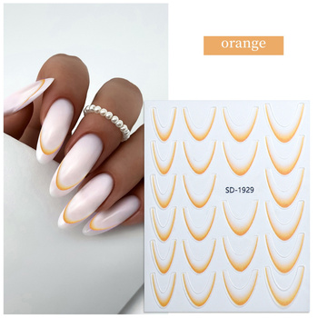 Nail Stickers HIT OF THE SEASON! Gradient French Ombre SD-1929 Orange