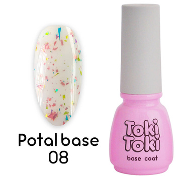 Hybrid base Toki Toki Potal Base 08 milky beige with foil flakes5 ml