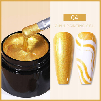 Gel-paint for thin lines of nail design Born Pretty golden 5ml