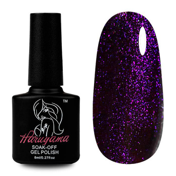 Gel Polish dark purple with glitter Haruyama 071 8ml