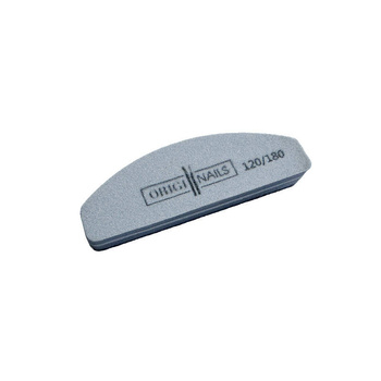 Double-sided nail polisher Buffer mini boat 120x180 gray package 10 pcs