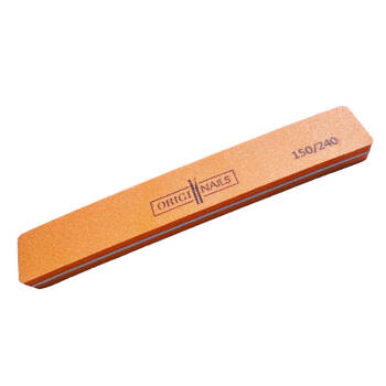 Double-sided nail polisher, straight, 150/240, orange grit