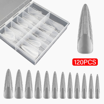 Dual form Stiletto for nail extensions, set of 120 pcs