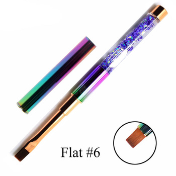 Flat Square Gel Nail Art Brush Flat #6 6mm x 10mm