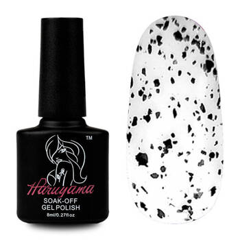 Gel Polish Egg effect transparent with black particles Haruyama Flake 8ml