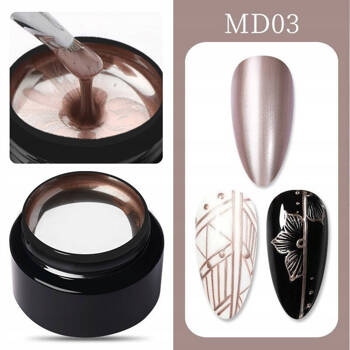 Gel paint for nail decoration pink MD03 5 ml