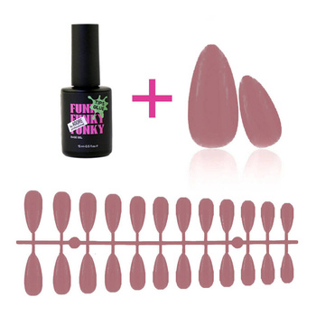 Gel tips for nail extension Indian Red almond  240 pcs + ADORE Funky Tips Glue Gel 15 ml