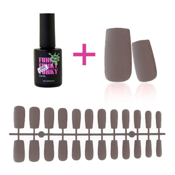 Gel tips for nail extension Marengo square 240 pcs + ADORE Funky Tips Glue Gel 15 ml