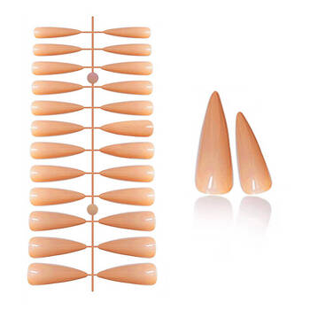 Gel tips for nail extension Stiletto Nude 240 pcs