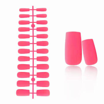 Gel tips for nail extension pink square 240 pcs