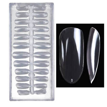 Gel tips for nail extension transparent Oval 240 pcs