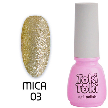 Hybrid nail Toki-Toki Mica 03 golden with glitter 5ml