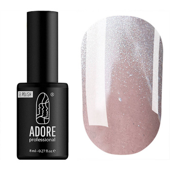 Hybrid nail polish with Cat Eye effect, brown-beige Adore E-05 8ml