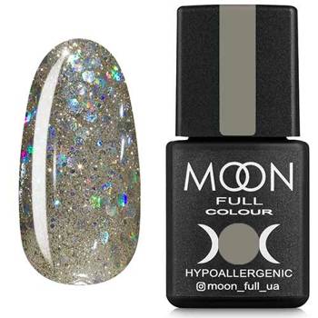 MOON FULL 328 nail polish silver and gold with holographic glitter 8ml