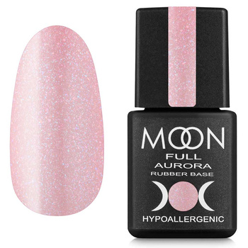 MOON Full Aurora Rubber Base 2005 color base, pink with gloss, 8 ml