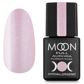 MOON Full Aurora Rubber Base 2006 color base, light pink with gloss, 8 ml