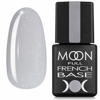 MOON Full Cover French Rubber Base 15 semi-transparent with glitter hybrid base 8ml