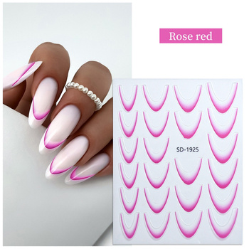 Nail Stickers HIT OF THE SEASON! Gradient French Ombre SD-1925 Pink