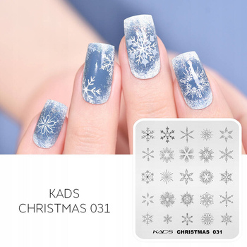 Nail plate Christmas snow KADS 031