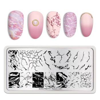 Nail plate Stamping plate Marble Texture L001