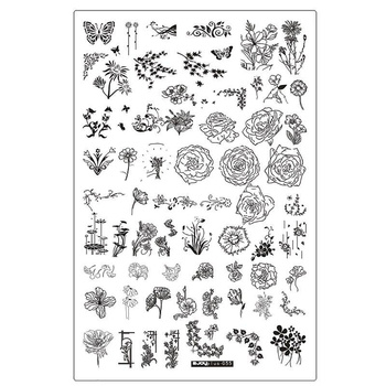 Nail plate stamping plate Flowers ZJOY plus 055