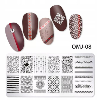 Nail plate stamping plate pattern OMJ-08