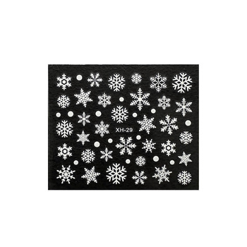 Nail stickers self-adhesive Christmas winter white snowflakes XH-29