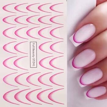 Nail water decals HIT OF THE SEASON! Gradient French Ombre STZ41 Pink