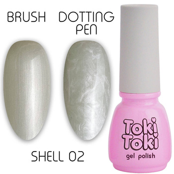 Pearl Hybrid Varnish Toki Toki Shell 02 Pearl Effect Milky with a delicate shine 5ml