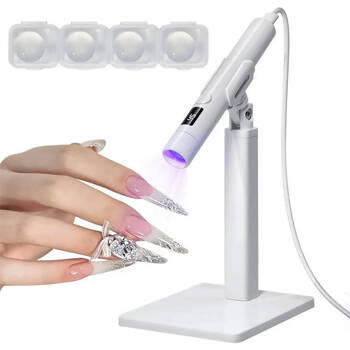 Portable LED USB Lamp Flashlight UV/LED for Manicure on Stand 360° White