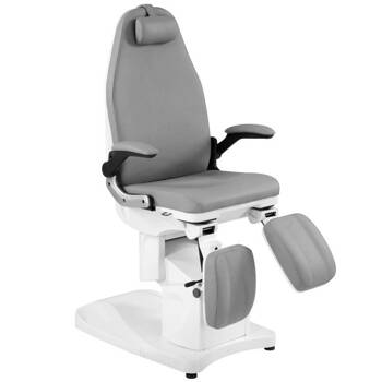 Professional electric podiatry couch-chair for pedicure procedures AZZURRO 709A (3 motors), gray