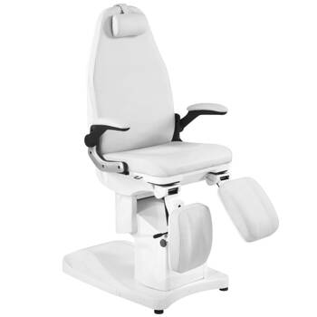 Professional electric podiatry couch-chair for pedicure procedures AZZURRO 709A (3 motors), white