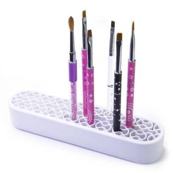 Professional organizer stand for brushes and other accessories - white