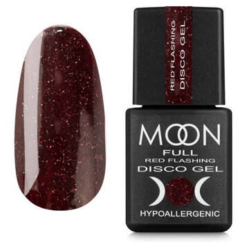 Reflective gel polish Disso Gel Moon Full Red Flashing FD09 wine red with shimmer