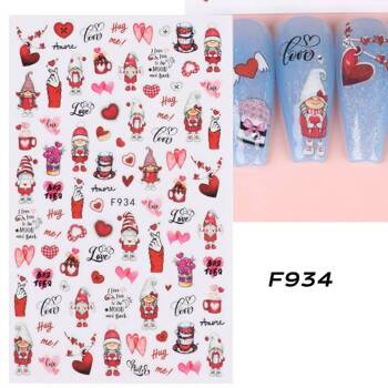 Self-adhesive nail Christmas F934