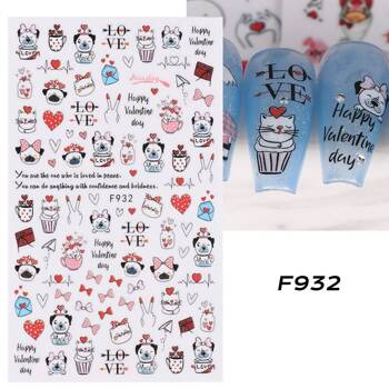 Self-adhesive nail stickers Christmas F932