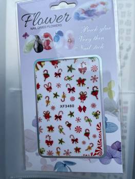 Self-adhesive nail stickers Christmas candies XF3460