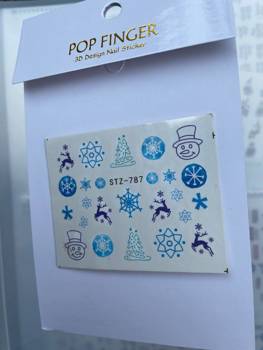 Self-adhesive nail stickers Christmas snow STZ-787