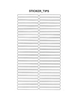 Stickers for stencils for applying descriptions and numbering of varnishes, white
