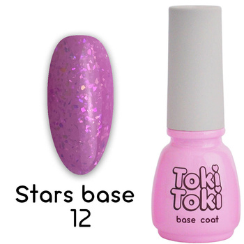 Toki-Toki Stars Base SB12 purple fuksia with foil flakes 5 ml