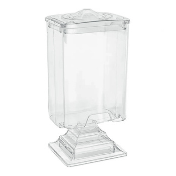 Transparent container for dust-free / cosmetic cotton pads on a leg