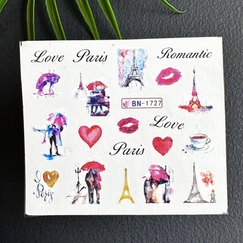 Water stickers for manicure, nail art, Love , BN-1727