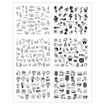 Water stickers for manicure, nail art, moon, BN-11609, sheet of 6 pcs