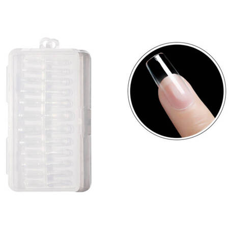 A set of transparent square gel tips 240 pcs + ADORE Funky Tips Glue Gel 15 ml