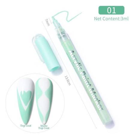 Acrylic marker / pen for nail art, Mint