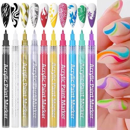 Acrylic marker / pen for nail art, Silver