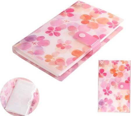 Album Organizer for Nail Stickers 20 Sheets 120 Windows Pink