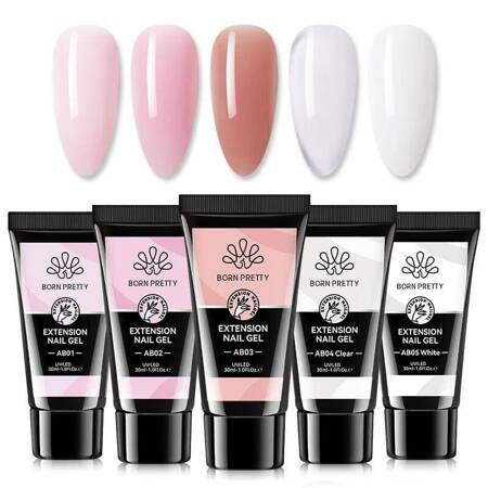 BORN PRETTY polygel acrylic gel extensions AB02 pink 30 ml